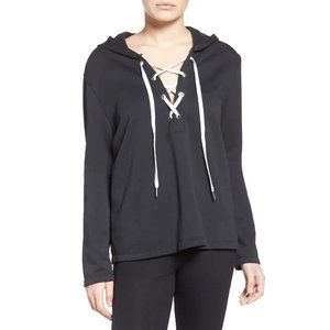 The Laundry Room | Lace-Up Hoodie, Black